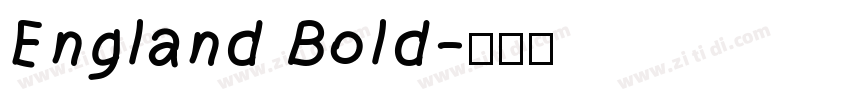 England Bold字体转换